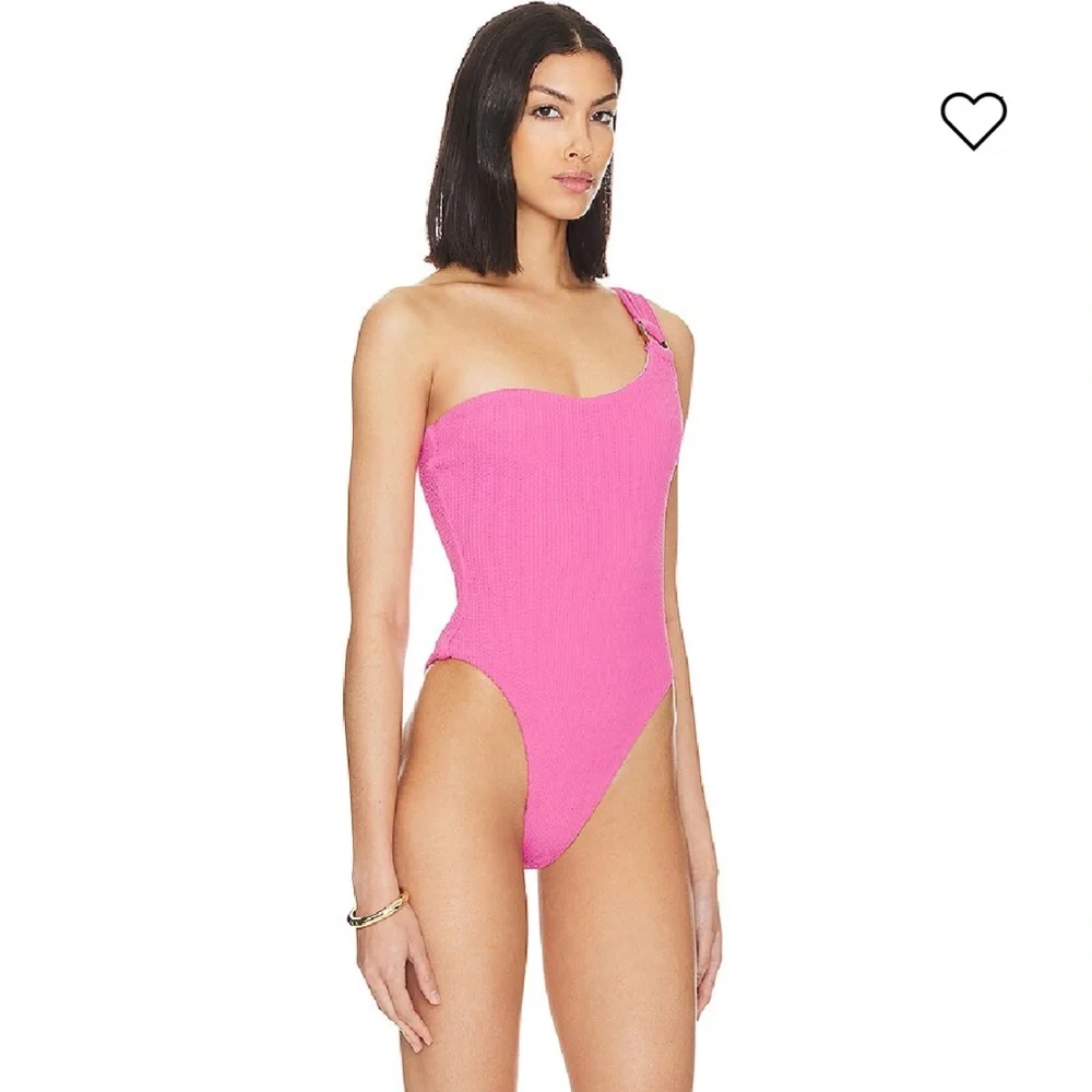 One-Shoulder Pink Women’s Swimsuit